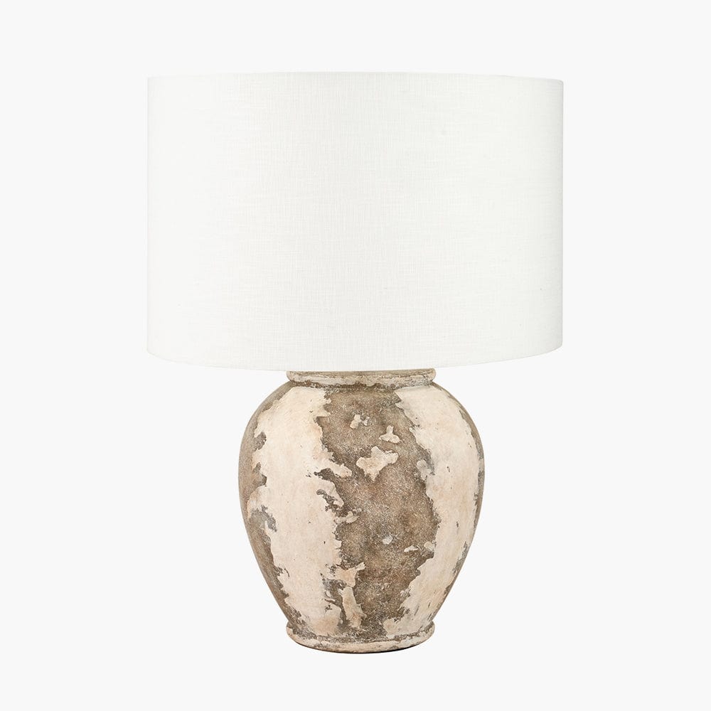 Lulia Antique Finish Stoneware Urn Table Lamp Base.
