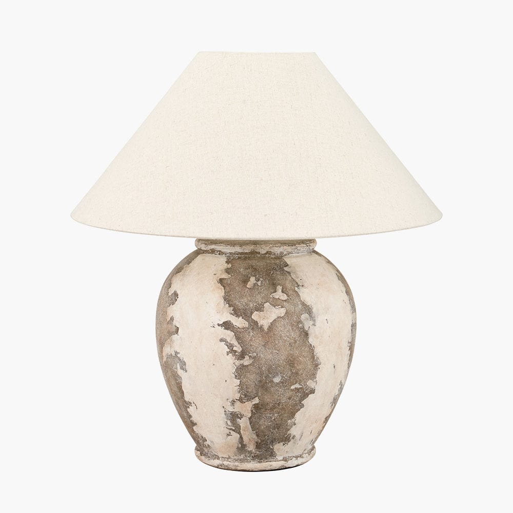 Lulia Antique Finish Stoneware Urn Table Lamp Base.
