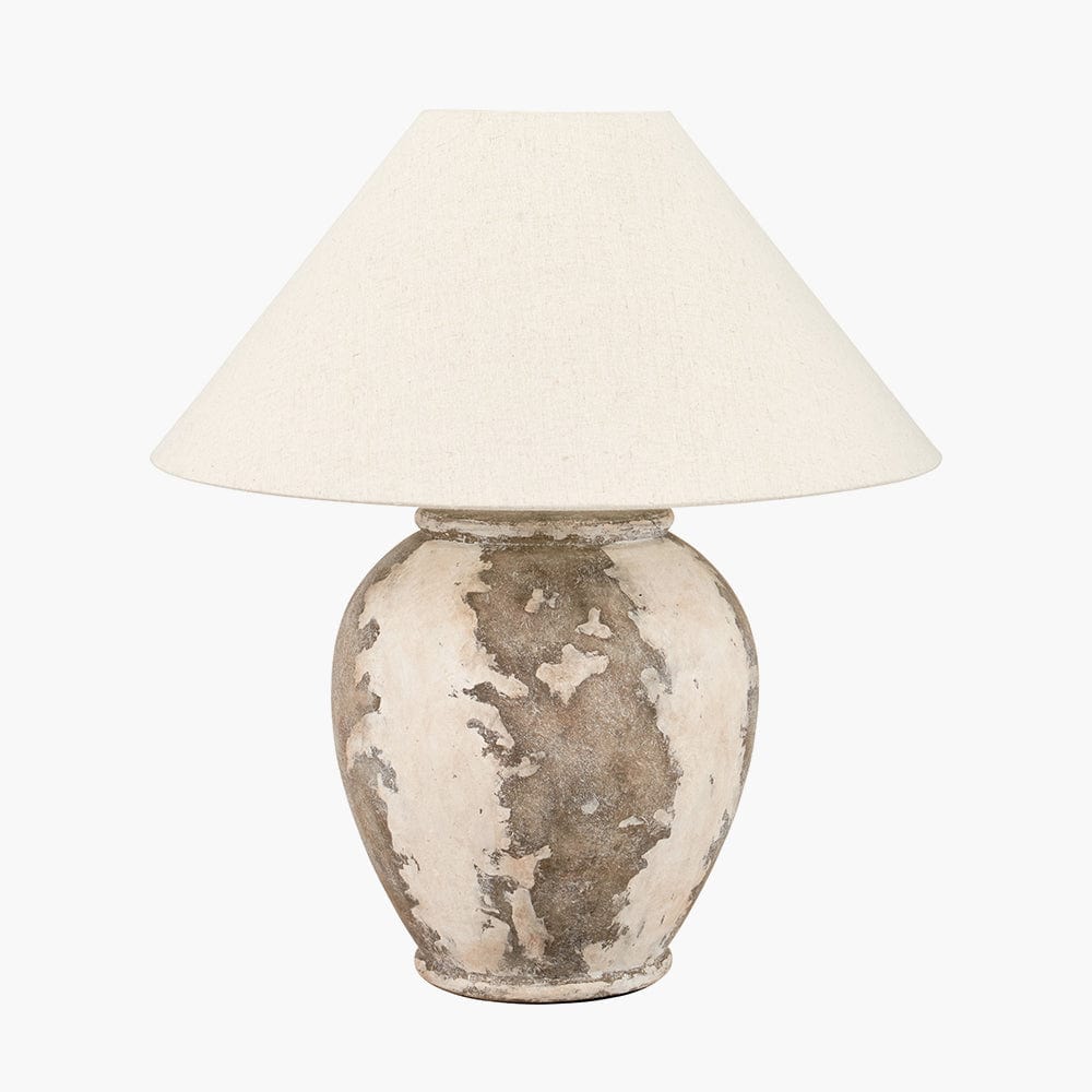 Pacific Lifestyle Lighting Lulia Antique Finish Stoneware Urn Table Lamp Base House of Isabella UK