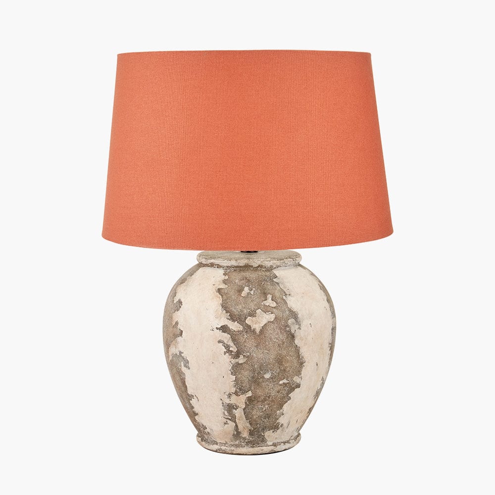 Lulia Antique Finish Stoneware Urn Table Lamp Base.