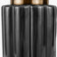 Lushan Black Scalloped Ceramic Table Lamp.