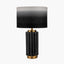 Lushan Black Scalloped Ceramic Table Lamp.