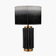 Lushan Black Scalloped Ceramic Table Lamp.