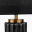 Lushan Black Scalloped Ceramic Table Lamp.