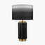 Lushan Black Scalloped Ceramic Table Lamp.