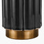 Lushan Black Scalloped Ceramic Table Lamp.