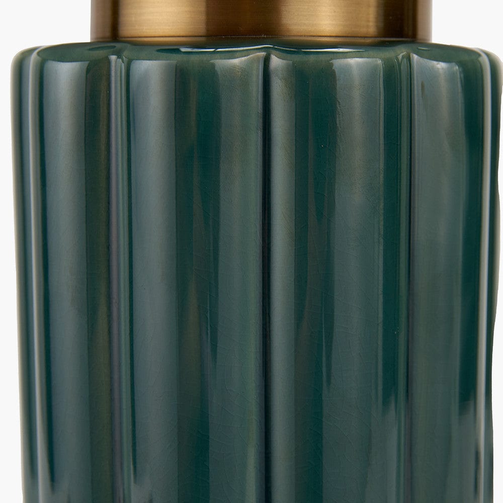 Pacific Lifestyle Lighting Lushan Green Scalloped Ceramic Table Lamp House of Isabella UK