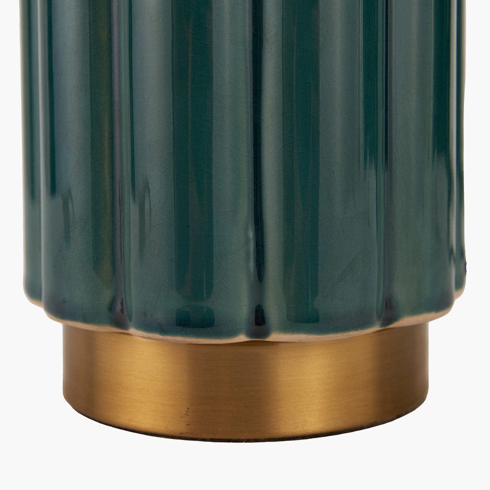 Pacific Lifestyle Lighting Lushan Green Scalloped Ceramic Table Lamp House of Isabella UK