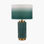 Pacific Lifestyle Lighting Lushan Green Scalloped Ceramic Table Lamp House of Isabella UK