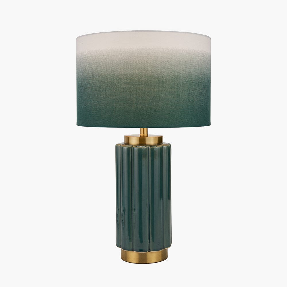 Pacific Lifestyle Lighting Lushan Green Scalloped Ceramic Table Lamp House of Isabella UK
