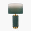 Pacific Lifestyle Lighting Lushan Green Scalloped Ceramic Table Lamp House of Isabella UK