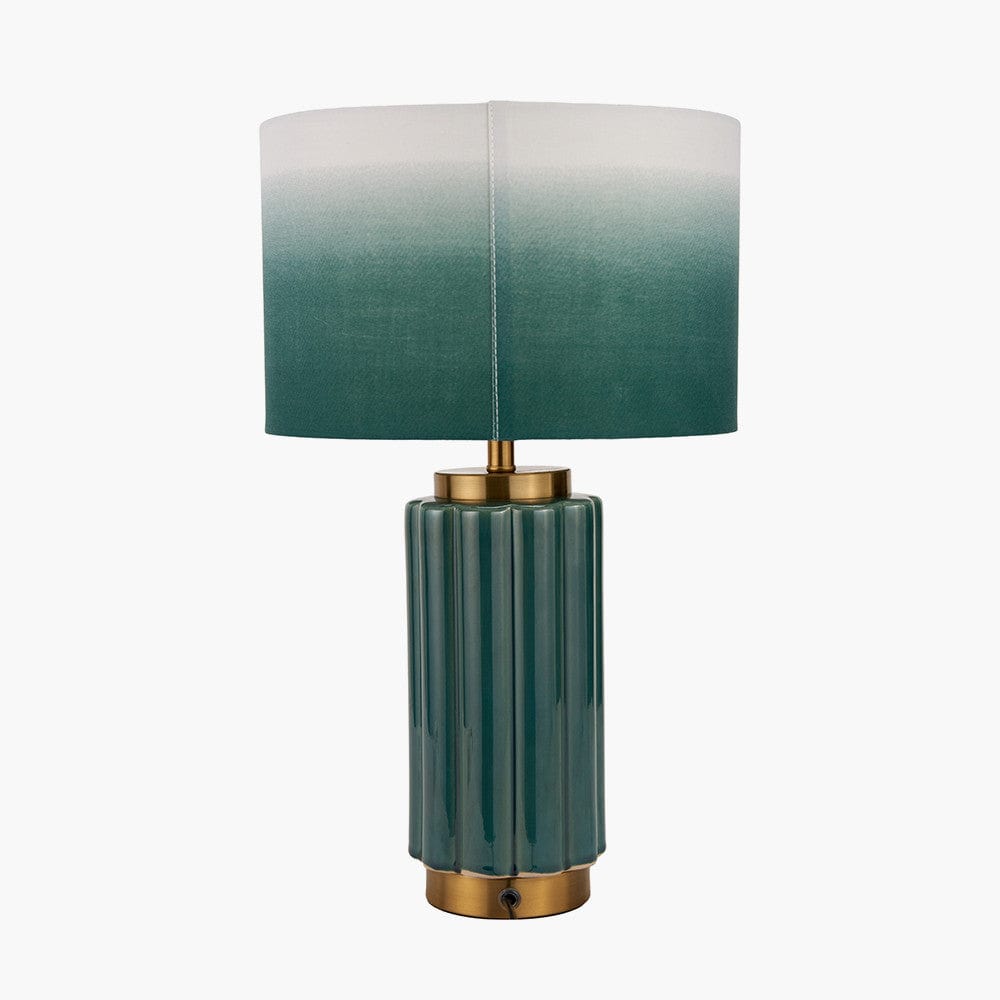 Pacific Lifestyle Lighting Lushan Green Scalloped Ceramic Table Lamp House of Isabella UK