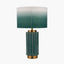 Pacific Lifestyle Lighting Lushan Green Scalloped Ceramic Table Lamp House of Isabella UK