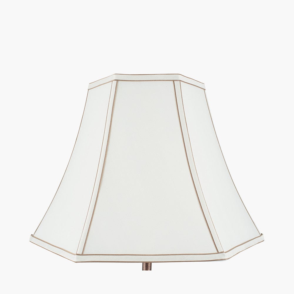 Pacific Lifestyle Lighting Lyla 30cm Cream Polysilk Bowed Shade House of Isabella UK