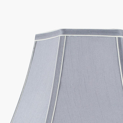 Pacific Lifestyle Lighting Lyla 30cm Steel Grey Polysilk Bowed Shade House of Isabella UK