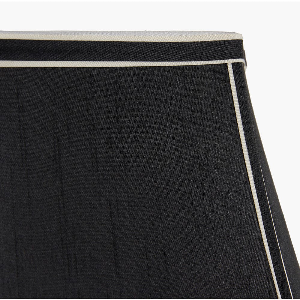 Lyla 35cm Black Silk Mix Bowed Lampshade.