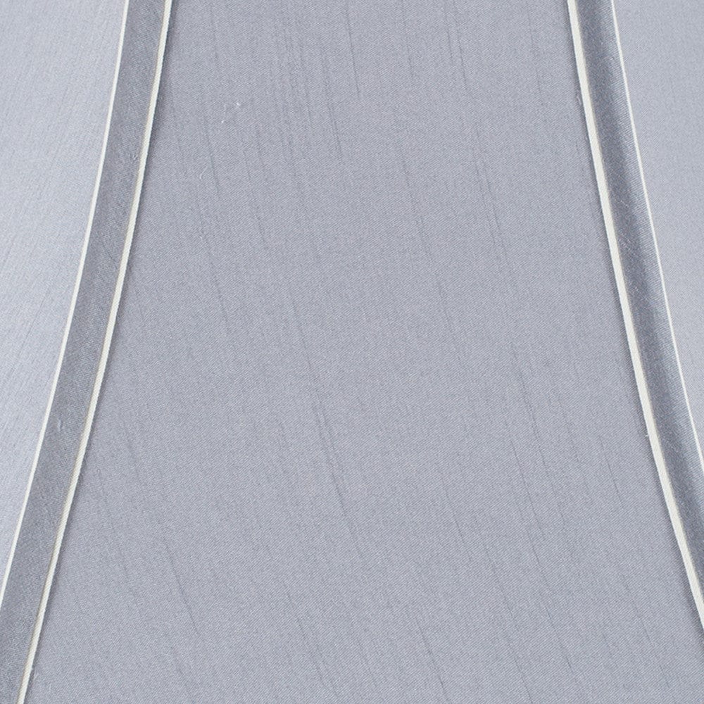 Lyla 35cm Steel Grey Polysilk Bowed Shade.