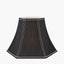 Lyla 45cm Black Silk Mix Bowed Lampshade.