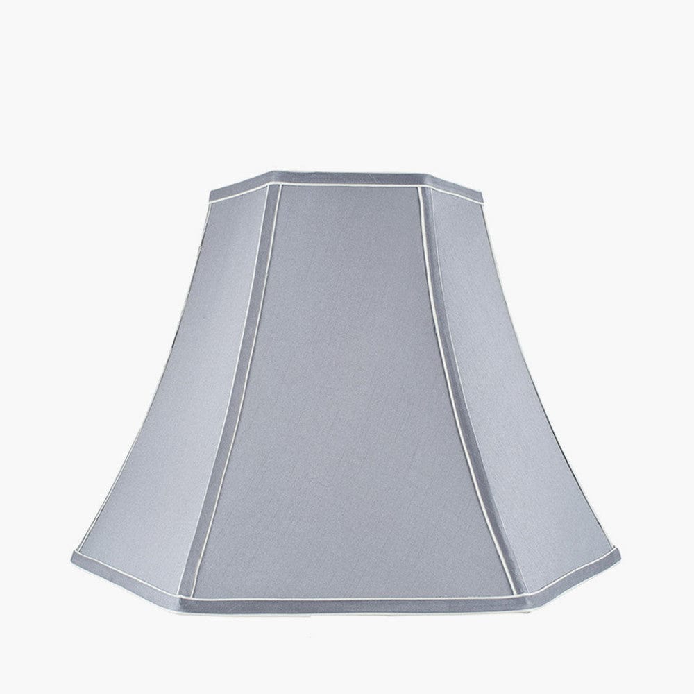 Lyla 45cm Steel Grey Polysilk Bowed Shade.