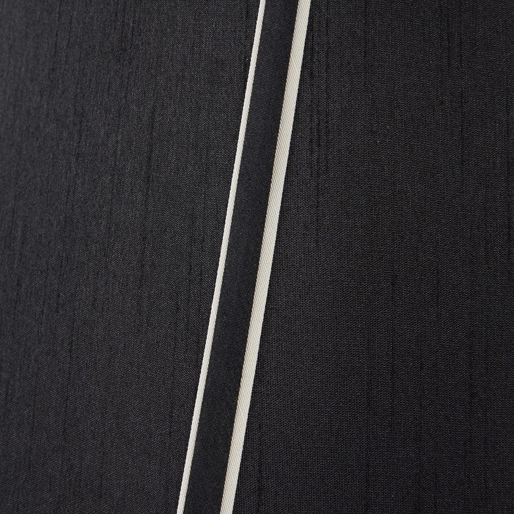 Lyla 50cm Black Silk Mix Bowed Lampshade.