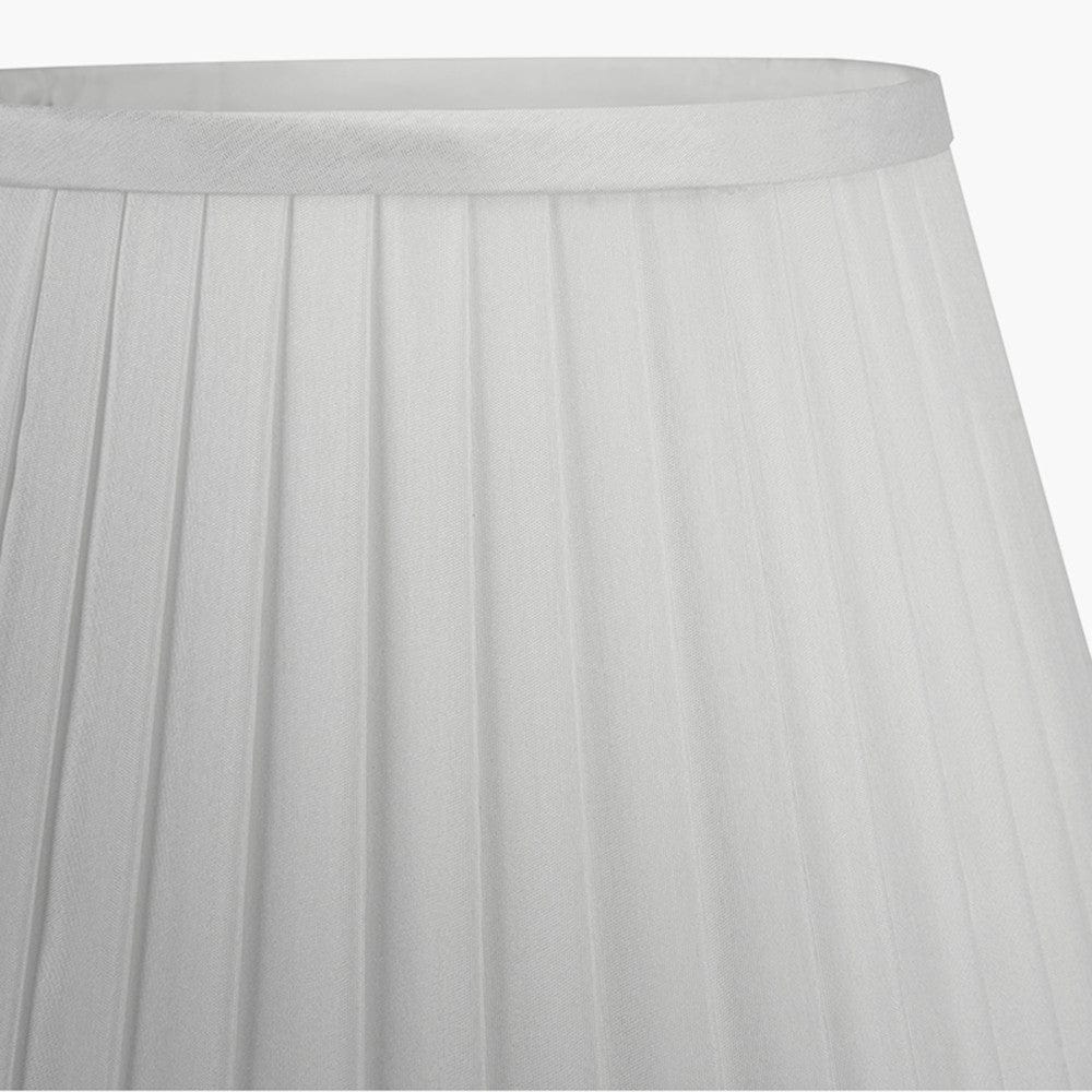 Pacific Lifestyle Lighting Lyndon 30cm Ivory Poly Cotton Knife Pleat Shade House of Isabella UK