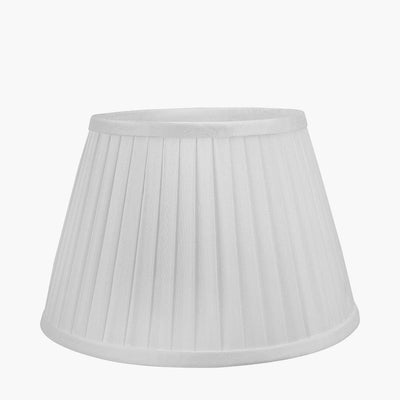 Pacific Lifestyle Lighting Lyndon 30cm Ivory Poly Cotton Knife Pleat Shade House of Isabella UK