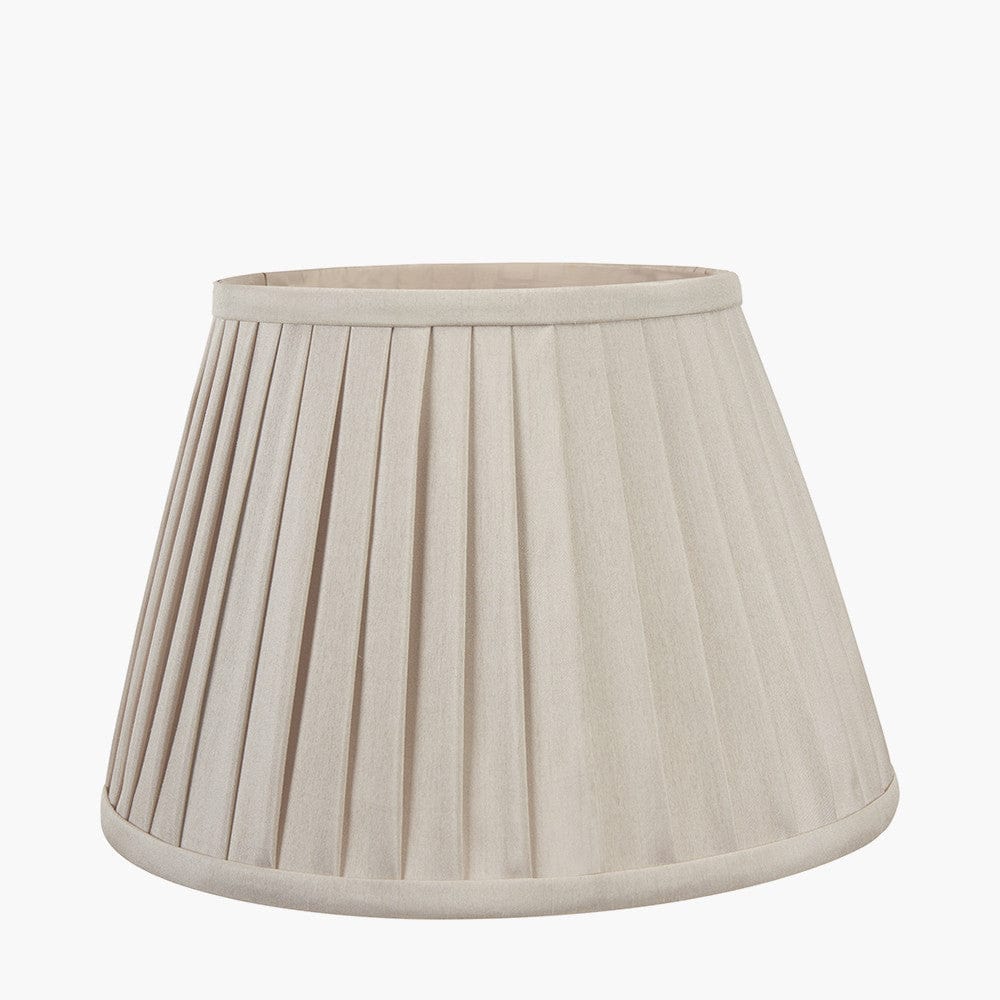 Pacific Lifestyle Lighting Lyndon 30cm Taupe Poly Cotton Knife Pleat Shade House of Isabella UK