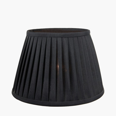 Pacific Lifestyle Lighting Lyndon 35cm Black Poly Cotton Knife Pleat Shade House of Isabella UK