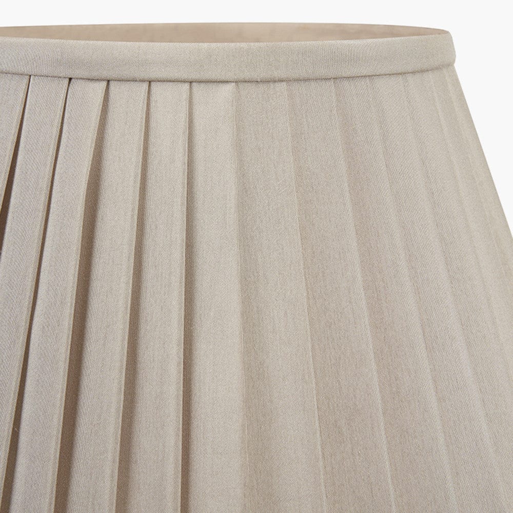Lyndon 40cm Taupe Poly Cotton Knife Pleat Shade.