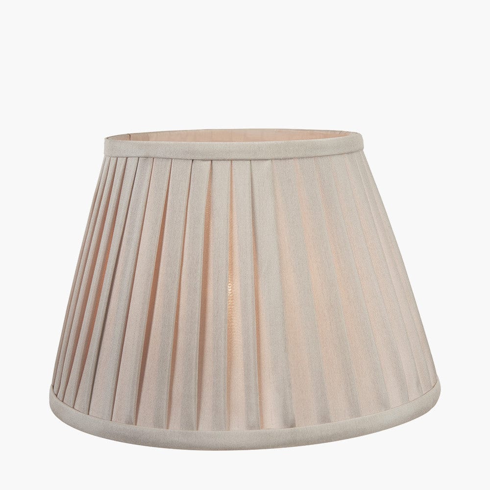 Lyndon 40cm Taupe Poly Cotton Knife Pleat Shade.