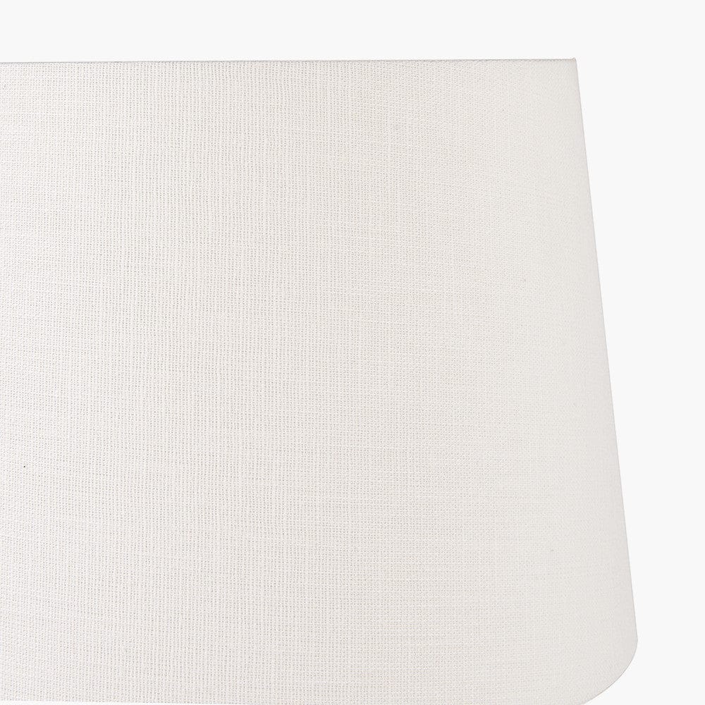 Lys 35cm White Self Lined Linen Tapered Lampshade.