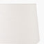 Lys 35cm White Self Lined Linen Tapered Lampshade.