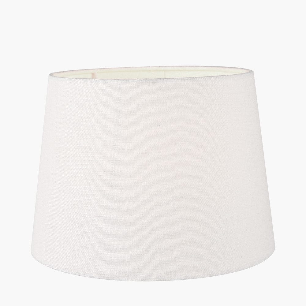 Lys 45cm White Self Lined Linen Tapered Lampshade.