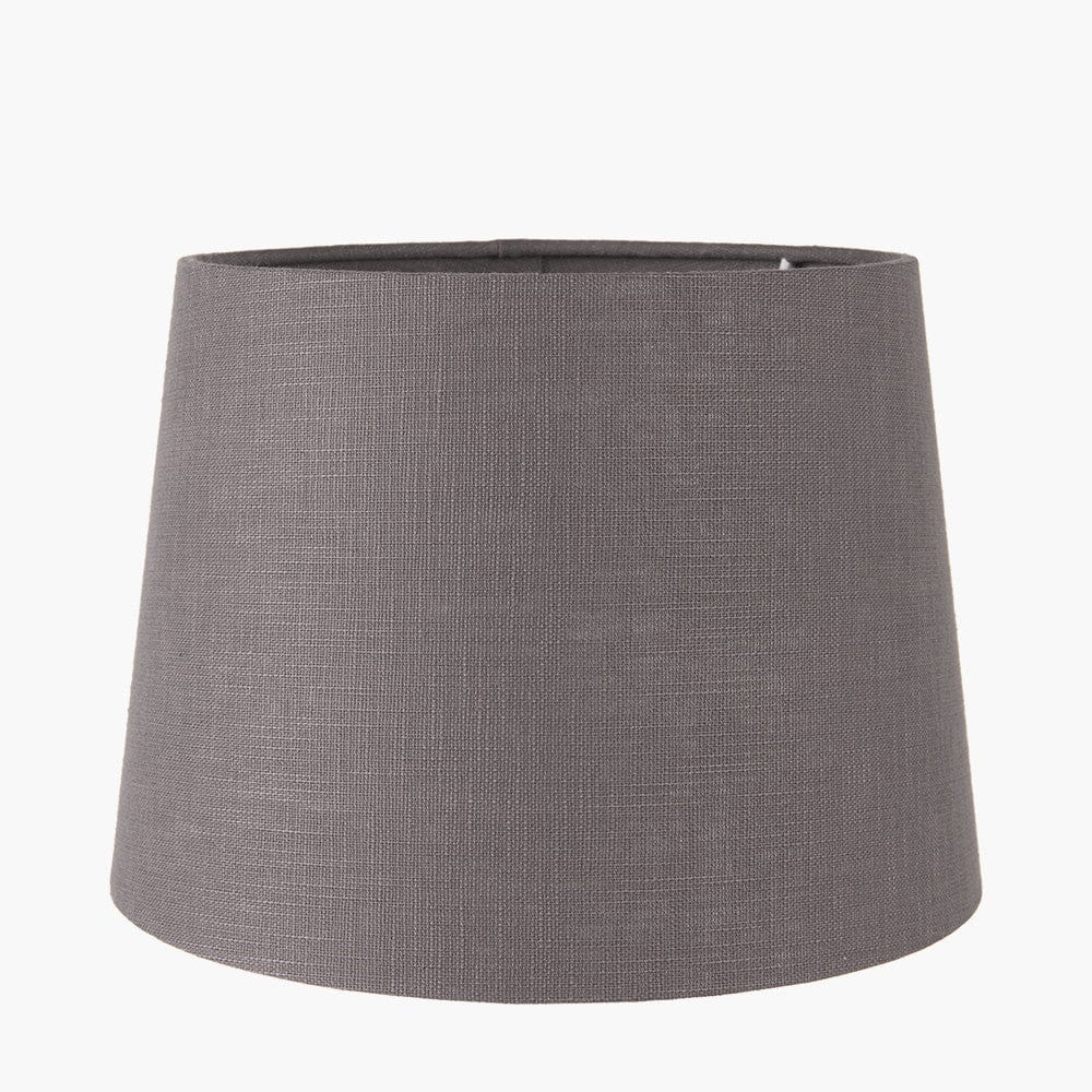 Lys 50cm Steel Grey Self Lined Linen Tapered Lampshade.