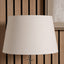 Lys 50cm White Self Lined Linen Tapered Lampshade.