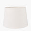 Lys 50cm White Self Lined Linen Tapered Lampshade.