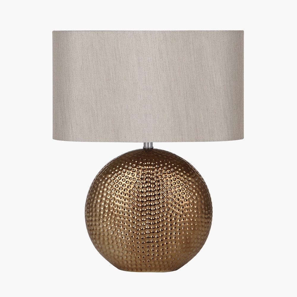 Mabel Bronze Dot Textured Ceramic Table Lamp.