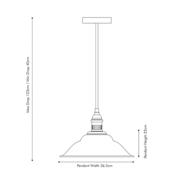 Pacific Lifestyle Lighting Macchiato Grey and Silver Metal Cafe Pendant House of Isabella UK