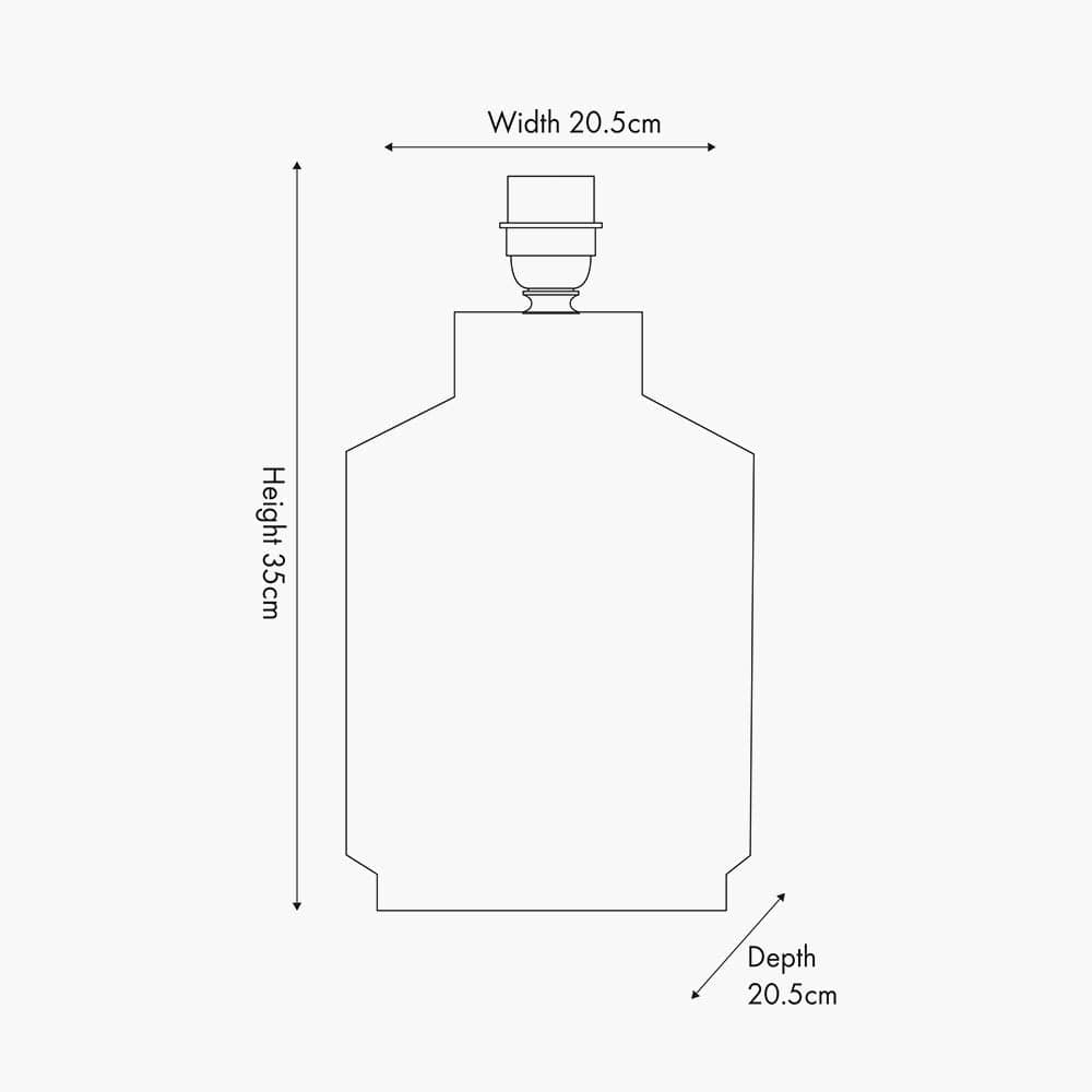 Malone Textured Apricot Squares Design Stoneware Table Lamp.