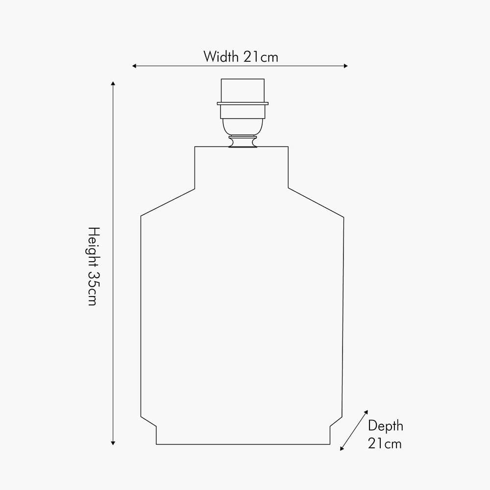 Malone Textured White Squares Design Stoneware Table Lamp.