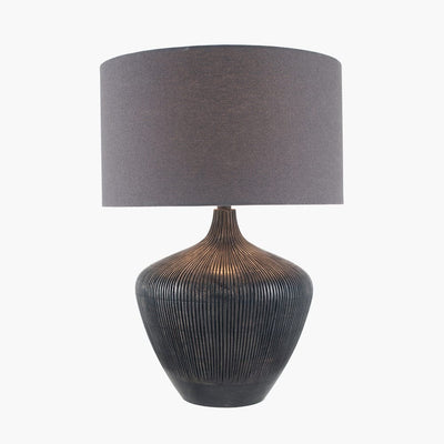 Pacific Lifestyle Lighting Manaia Antique Black Textured Wood Table Lamp - Base Only House of Isabella UK