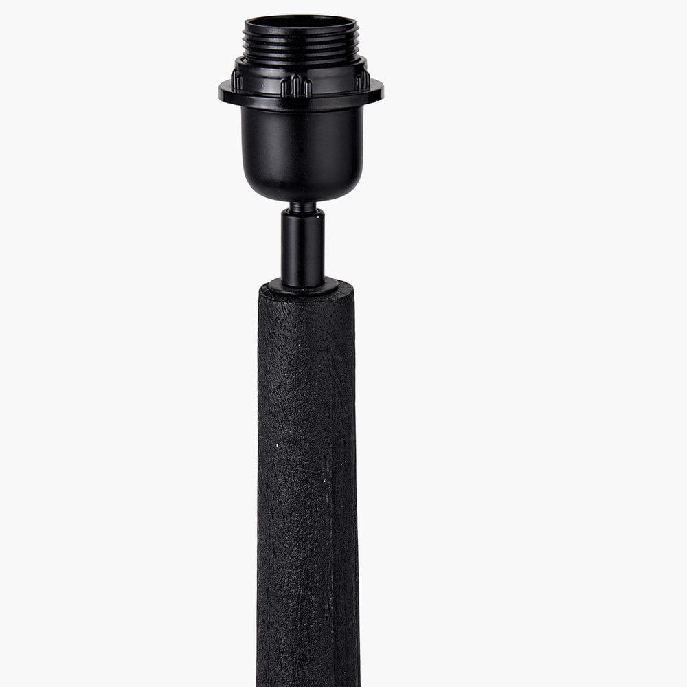 Marin Black Wood Tall Neck Table Lamp Base.