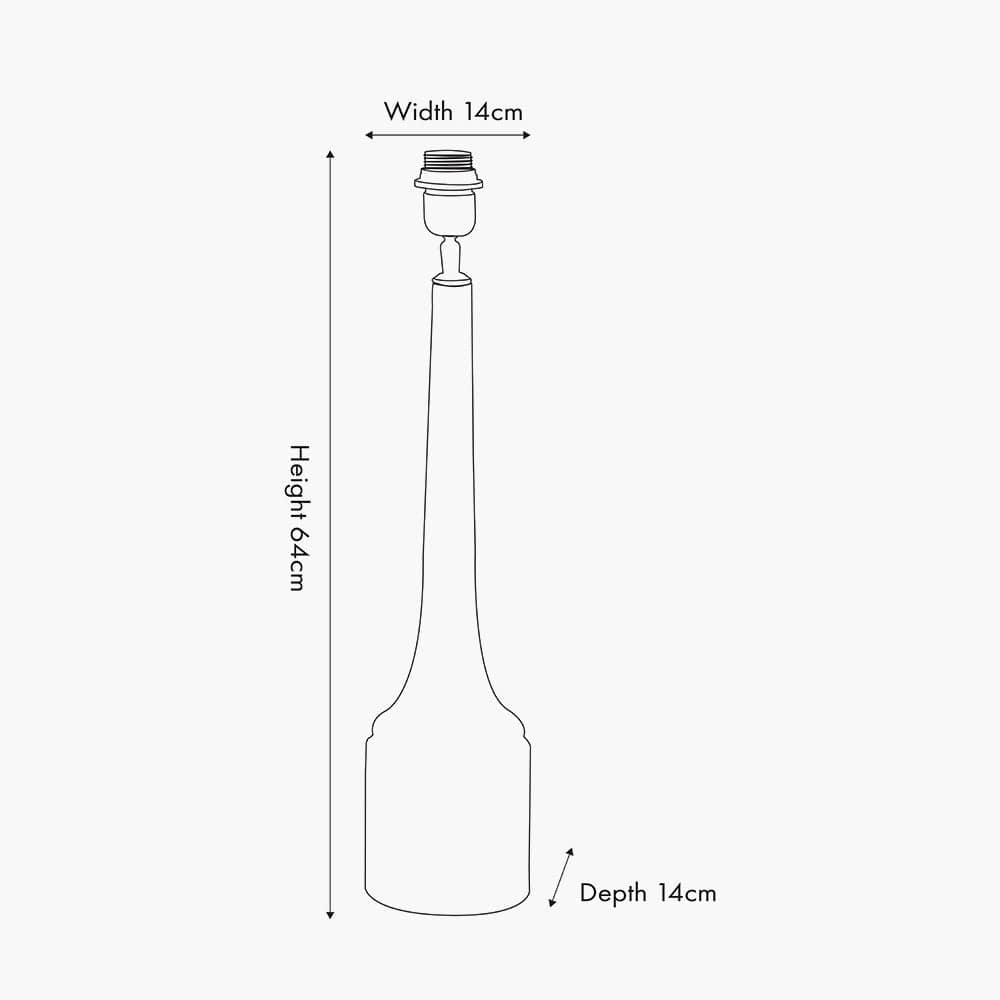 Marin Black Wood Tall Neck Table Lamp Base.