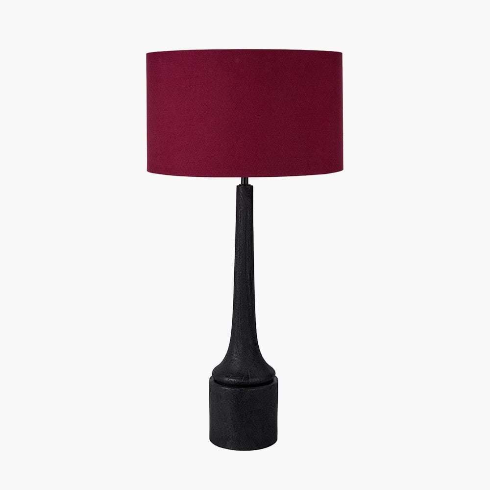 Marin Black Wood Tall Neck Table Lamp Base.