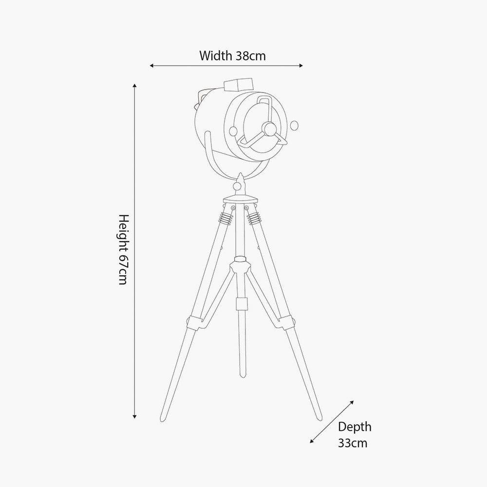 Marine Nickel Searchlight Table Lamp.
