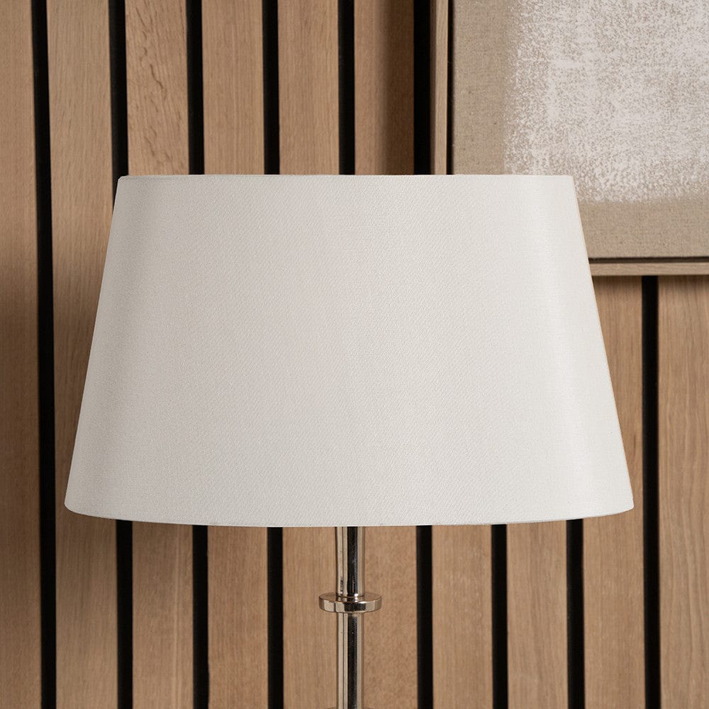Martha 50cm Cream Oval Polysilk Tapered Shade.