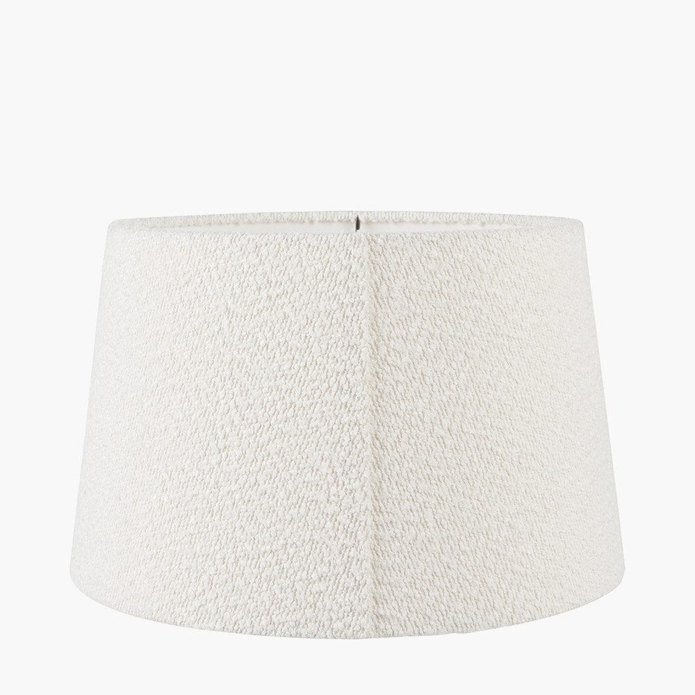 Martigues 35cm White Boucle Tapered Lampshade.