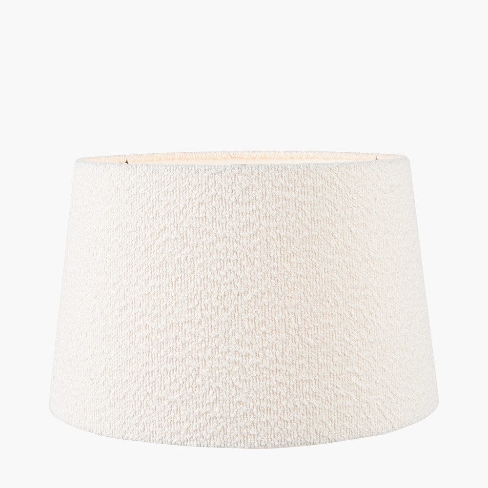 Martigues 40cm White Boucle Tapered Lampshade.