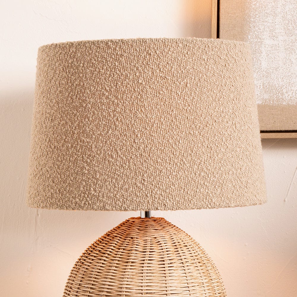 Martigues 45cm Taupe Boucle Tapered Lampshade.