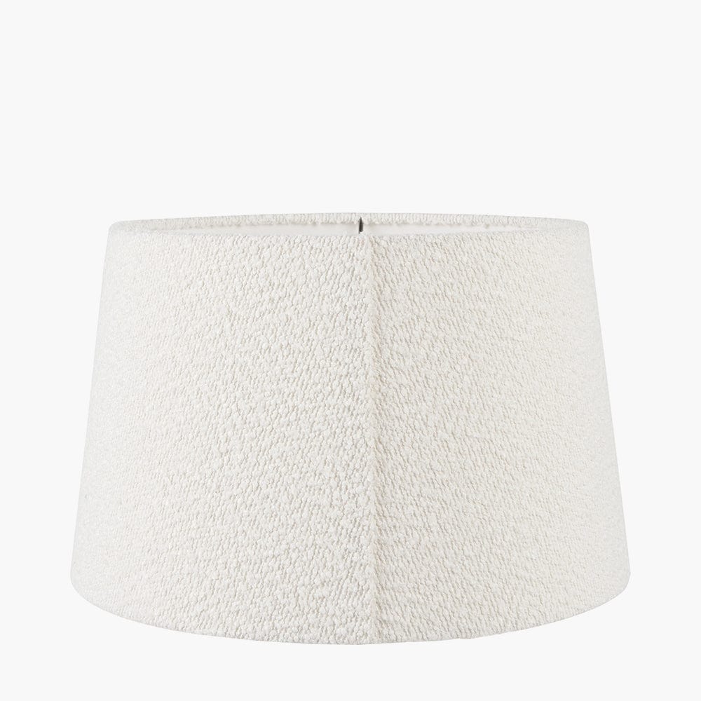 Martigues 45cm White Boucle Tapered Lampshade.